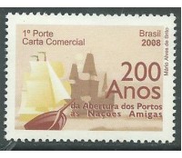 C2723 200 ANOS ABERTURA DOS PORTOS 2008 - 10.916  Mint